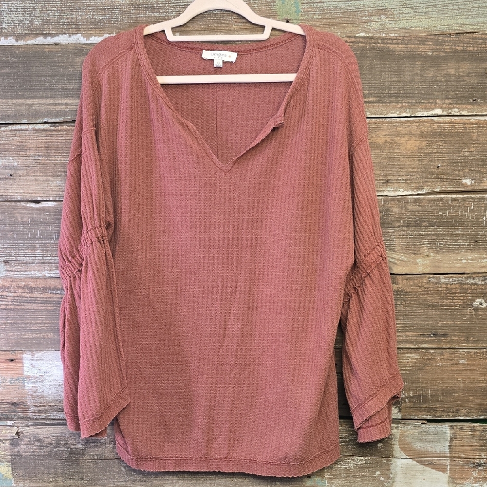 Umgee Mauve Textured Blouse